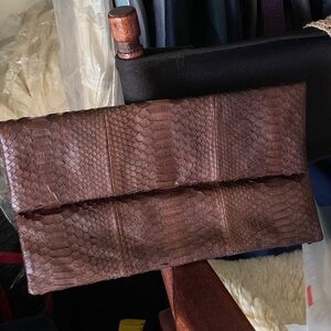 Brown Snakeskin Wallet purse portmanteau